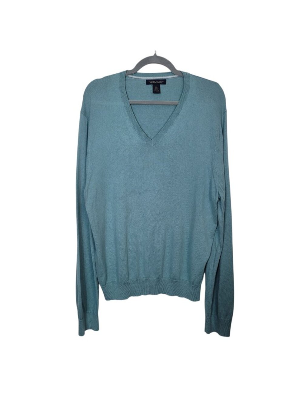 Banana Republic Silk Cotton Cashmere Blend V Neck Sweater Lightweight Spring XL